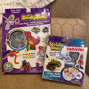 Shrinky Dinks Bundle: Cool Stuff (51pc) + Vehicles Sets (26pc)